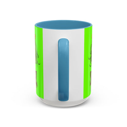 Caution, Savage Light Green Accent Mug by cypherpunkgear.com
