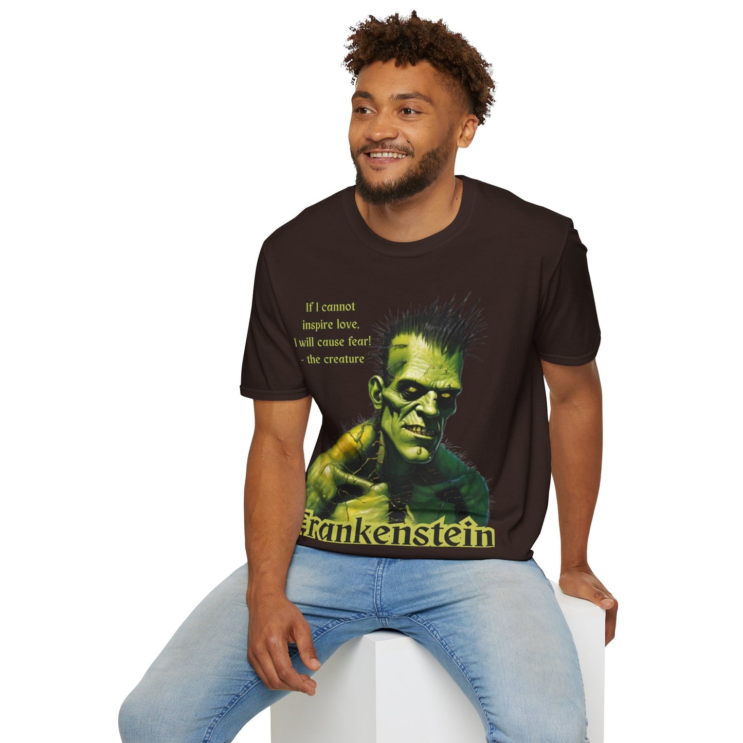 Frankenstein's Creature Dark colors Unisex T-Shirt by CreepyCrafts.boo