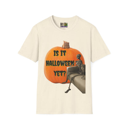 Is it Halloween yet? Skeleton's Giant Pumpkin Light colors Unisex T-Shirt by CreepyCrafts.boo