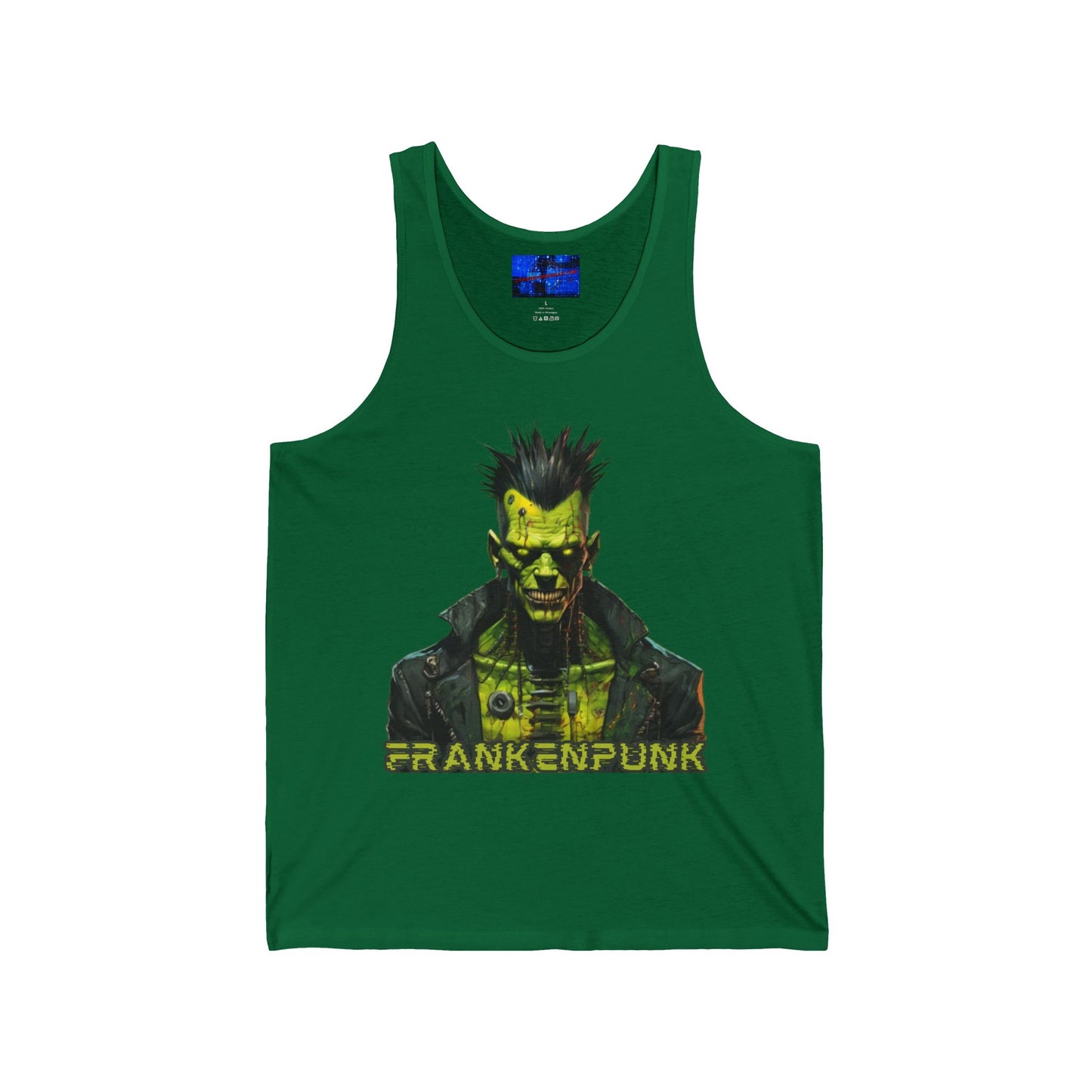 Frankenpunk Unisex Jersey Tank Top by cypherpunkgear