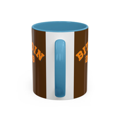 Bitcoin 2009 Brown Accent Mug by cypherpunkgear.com