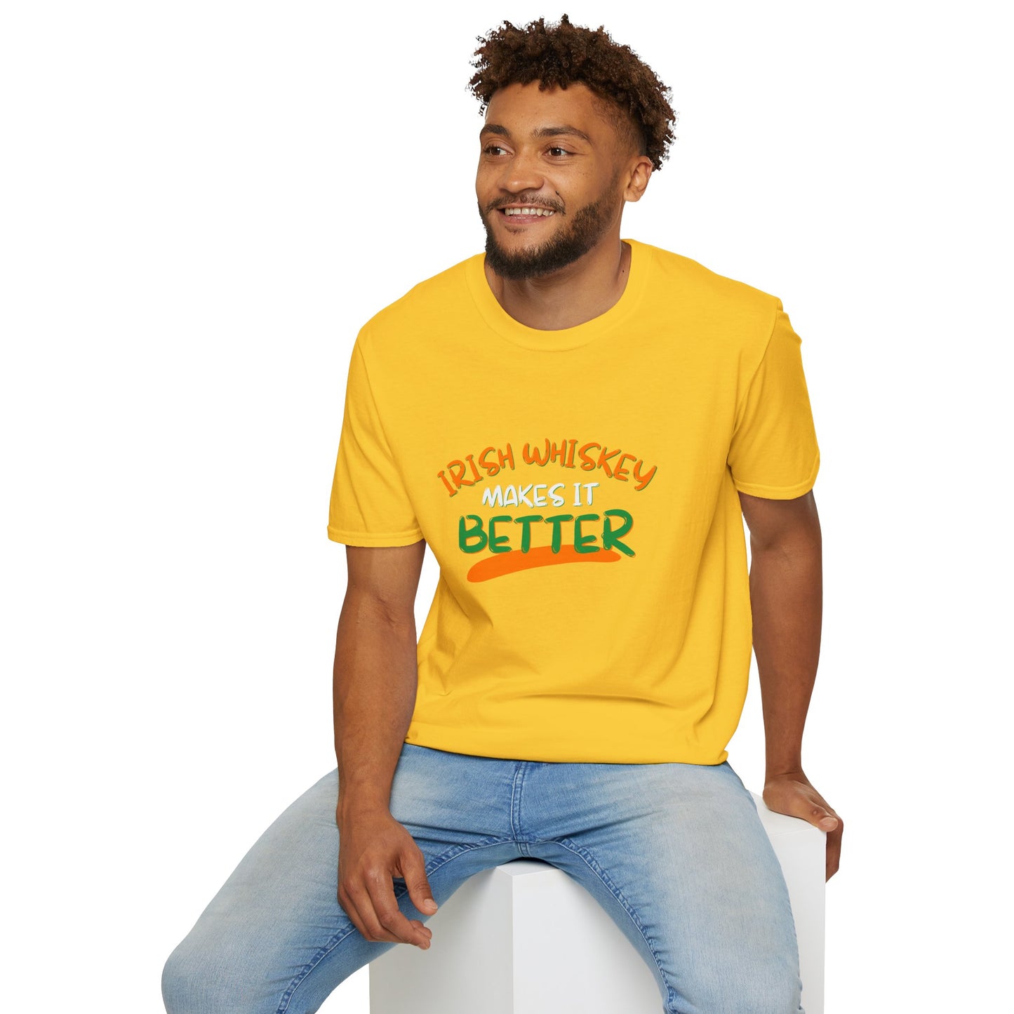 Irish Whiskey makes it better OWGfont LTcolors Unisex T-Shirt by cypherpunkgear.com