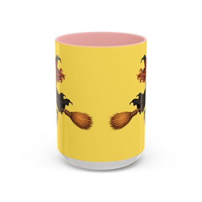 Hazel Hex Yellow Accent Mug by CreepyCrafts.boo