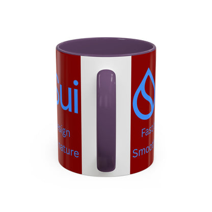 SUI Red Accent Mug by cypherpunkgear.com