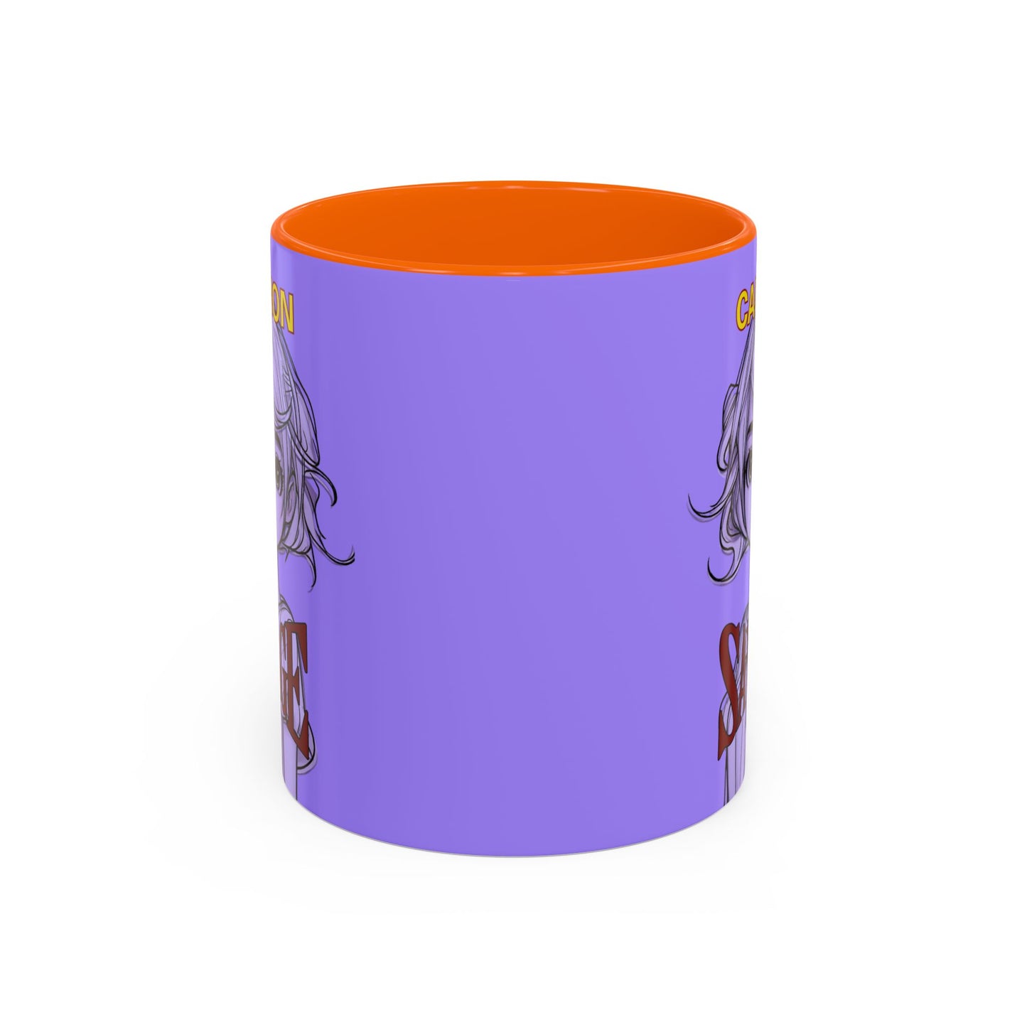 Caution, Savage Light Purple Accent Mug by cypherpunkgear.com