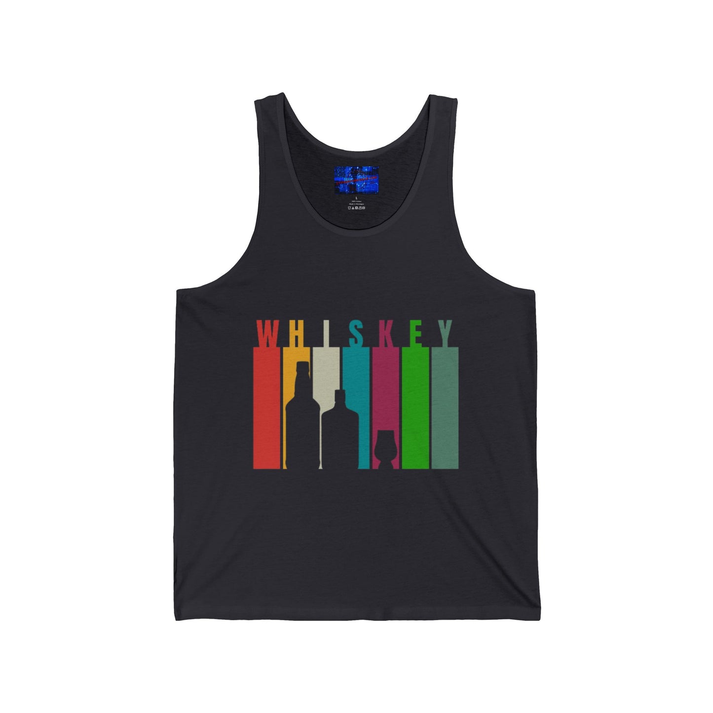 Whiskey spelled with an 'e' Unisex Jersey Tank Top by cypherpunkgear.com