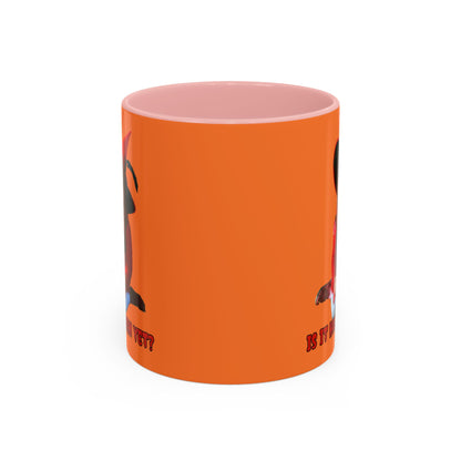 Is it Halloween yet? Orange Accent Mug by CreepyCrafts.boo