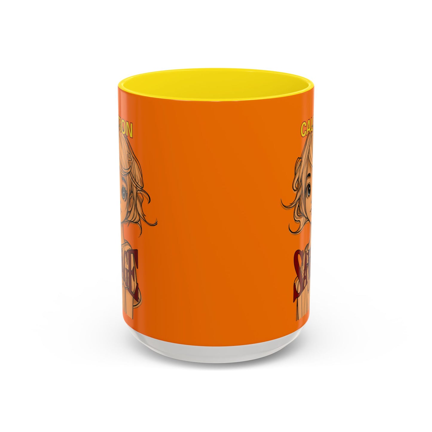 Caution, Savage Orange Accent Mug by cypherpunkgear.com