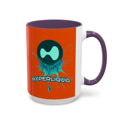 HYPE Drip Orange Accent Mug by cypherpunkgear.com