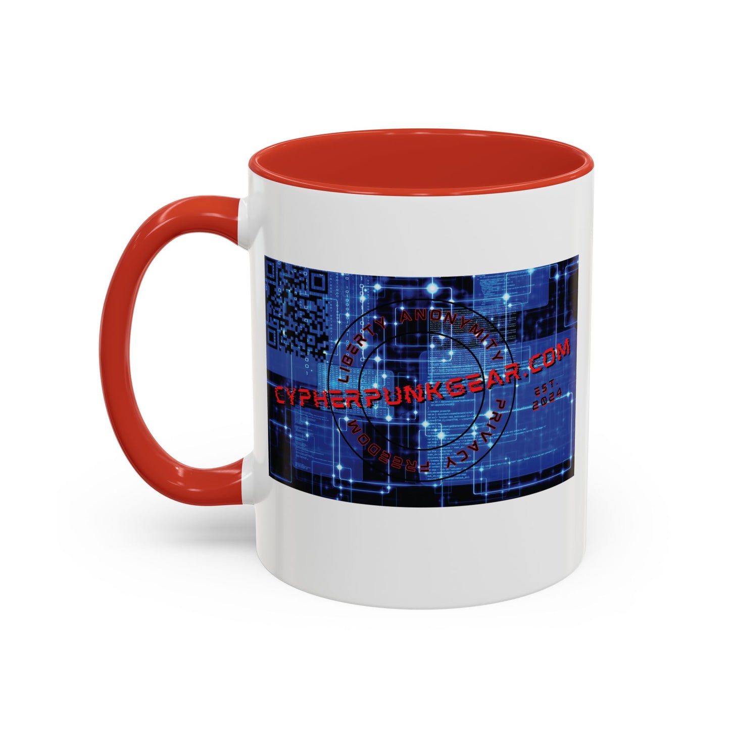 Cypherpunkgear.com logo Accent Mug by cypherpunkgear.com