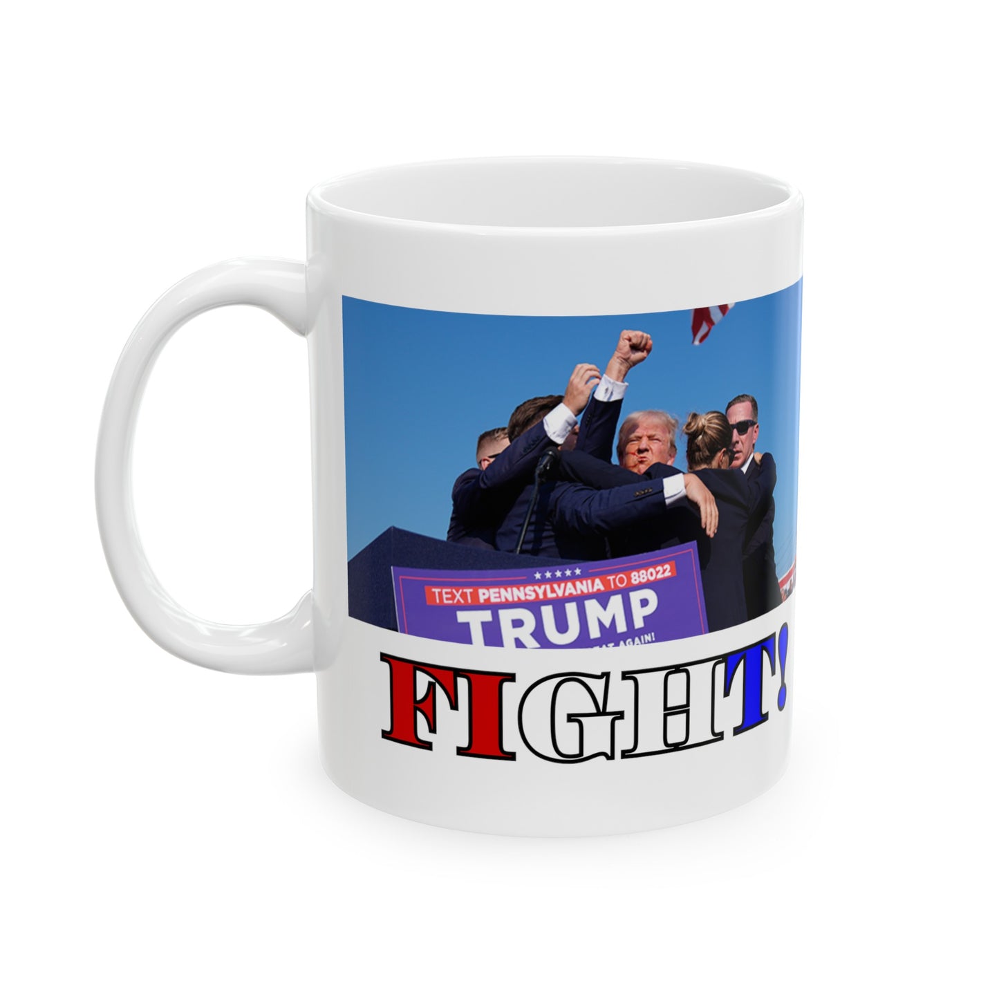 Fight! White Mug by cypherpunkgear