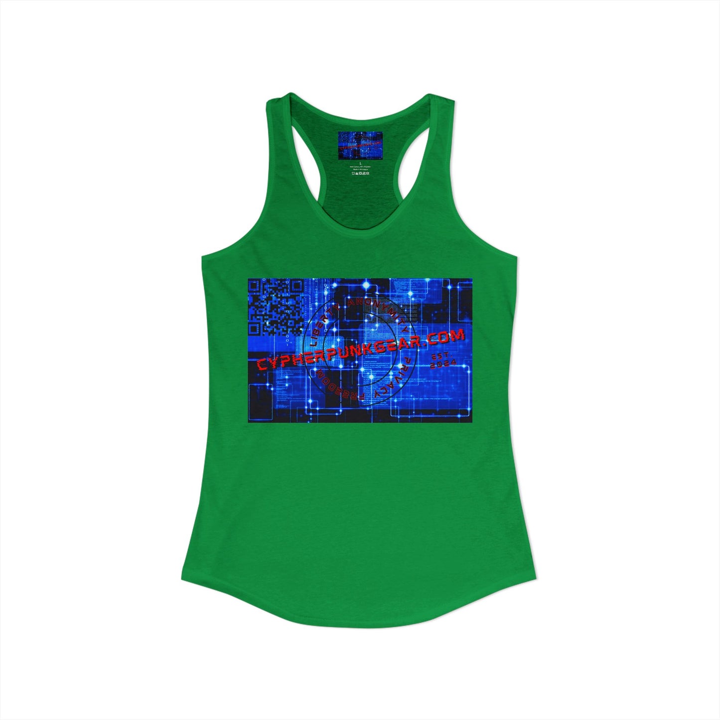 Cypherpunkgear.com logo Women's Racerback Tank Top by cypherpunkgear.com