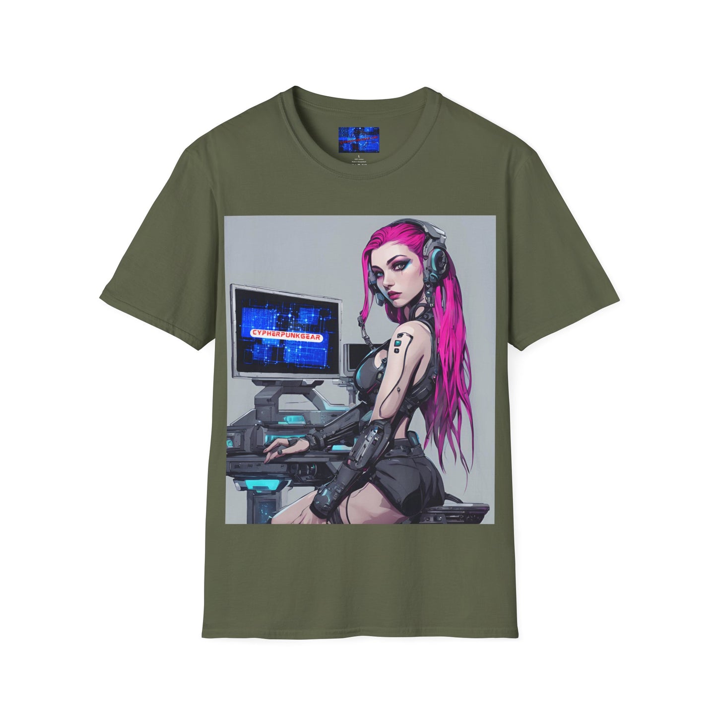 Netrunner Cyberpunk Dark colors Unisex T-Shirt by cypherpunkgear.com
