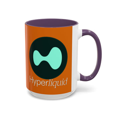 Hyperliquid White font Orange Accent Mug by cypherpunkgear.com