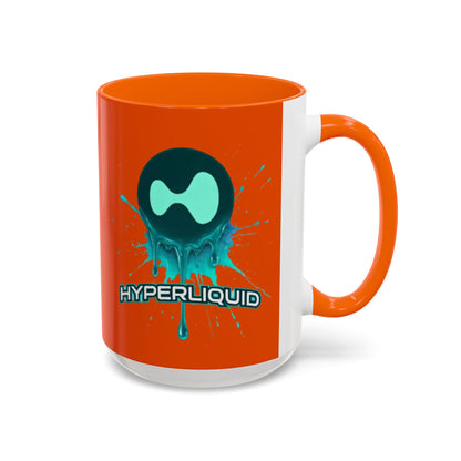HYPE Drip Orange Accent Mug by cypherpunkgear.com