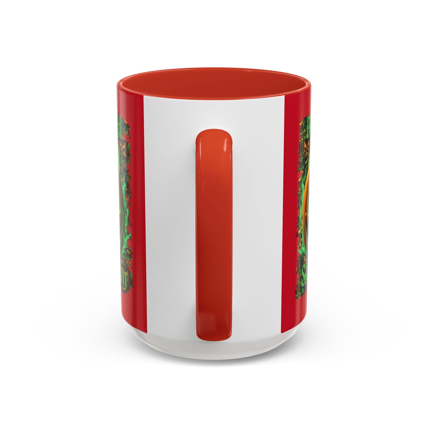 Blessed Samhain Green Jack Red Accent Mug by CreepyCrafts.boo