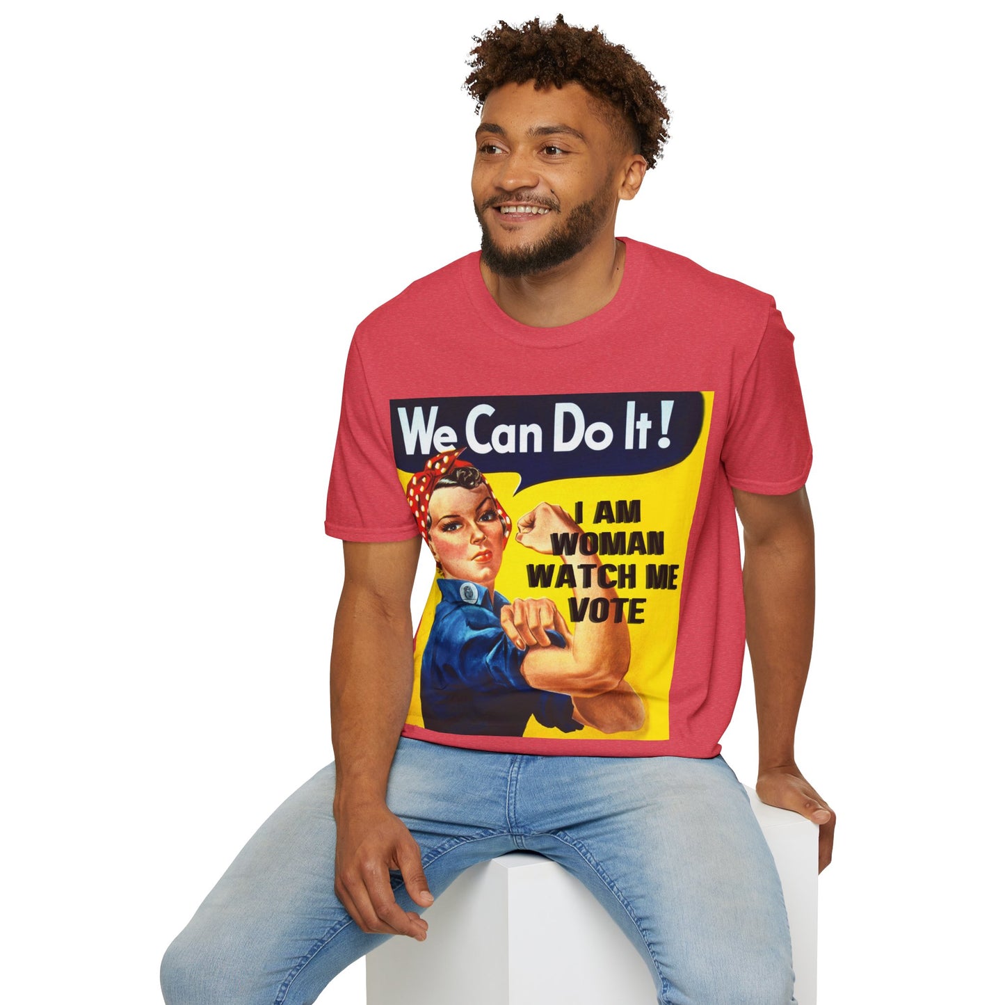 I Am Woman Watch Me Vote Rosie LTcolors Unisex T-Shirt by cypherpunkgear.com