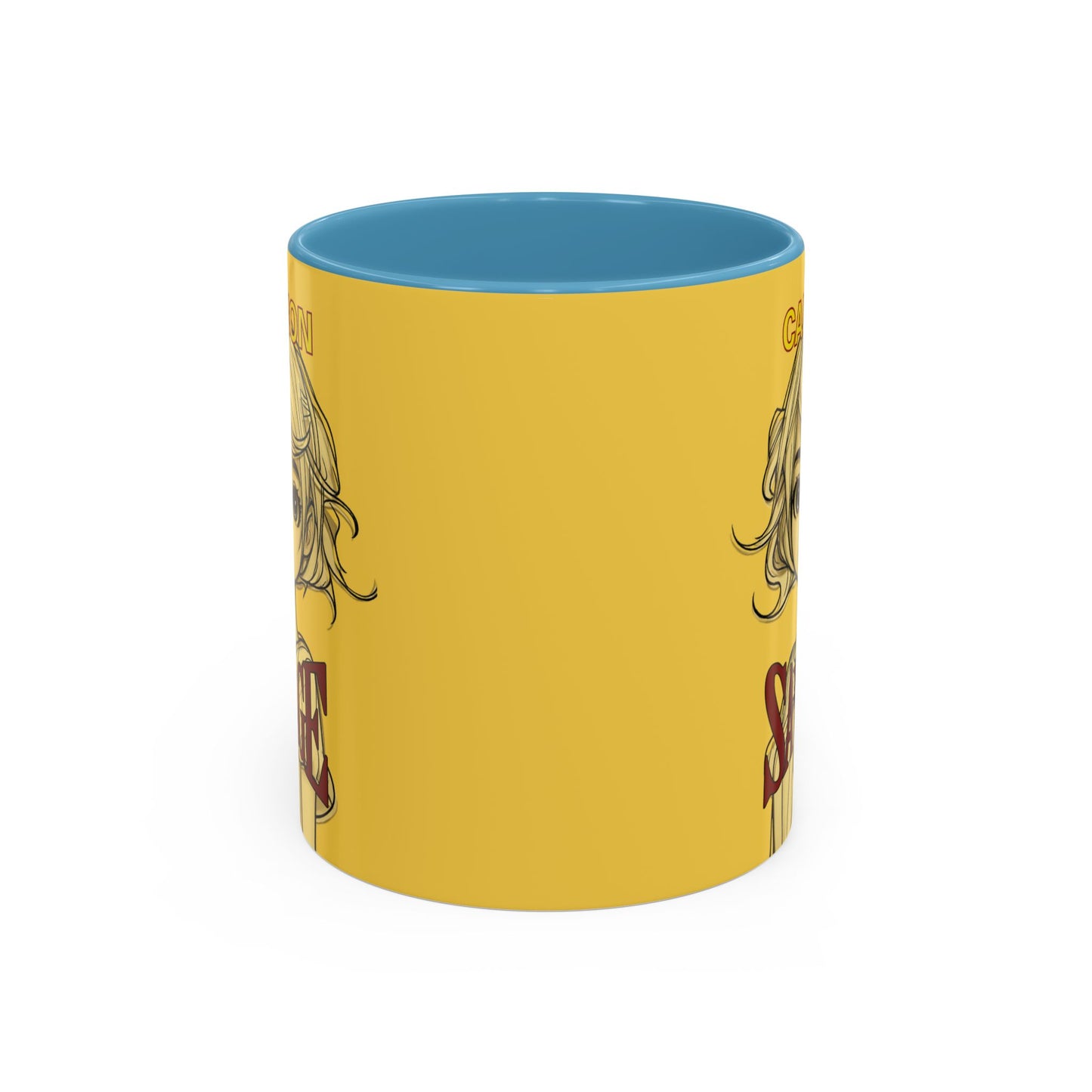 Caution, Savage Yellow Accent Mug by cypherpunkgear.com