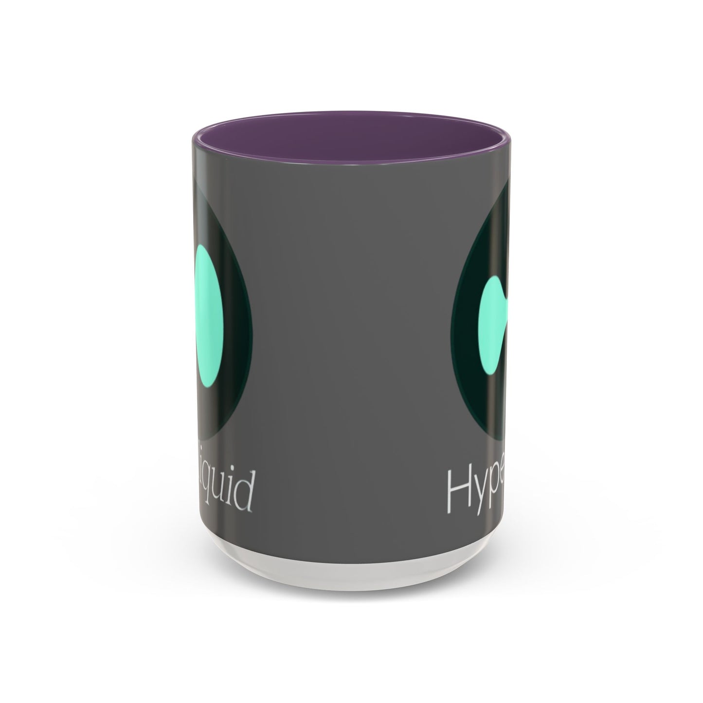 Hyperliquid White font Grey Accent Mug by cypherpunkgear.com