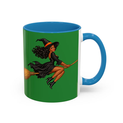 Velvet Vex Green Accent Mug by CreepyCrafts.boo