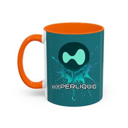 HYPE Drip Hyperliquid Accent Mug by cypherpunkgear.com