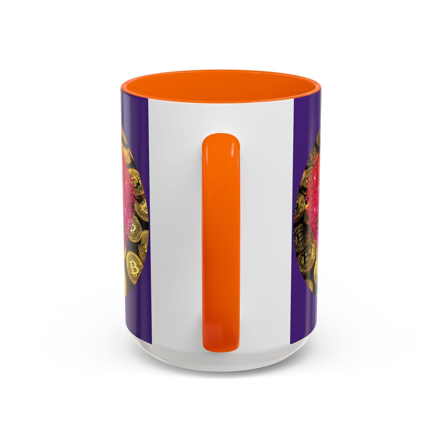 Bitcoin is My Valentine Purple Accent Mug by cypherpunkgear.com