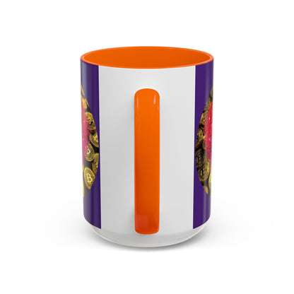 Bitcoin is My Valentine Purple Accent Mug by cypherpunkgear.com