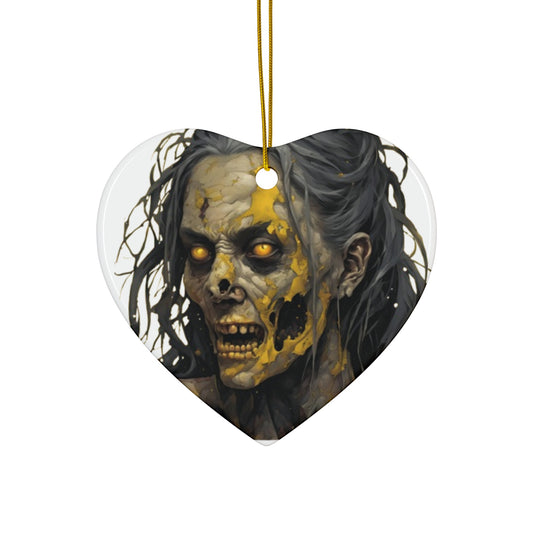 Rose Rottingham Has Risen Ceramic Heart Ornament by CreepyCrafts.boo