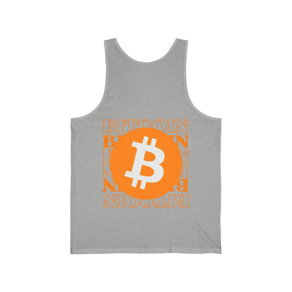 2-sided Bitcoin (BTC) Freedom Unisex Jersey Tank Top by cypherpunkgear