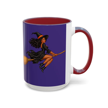 Velvet Vex Purple Accent Mug by CreepyCrafts.boo