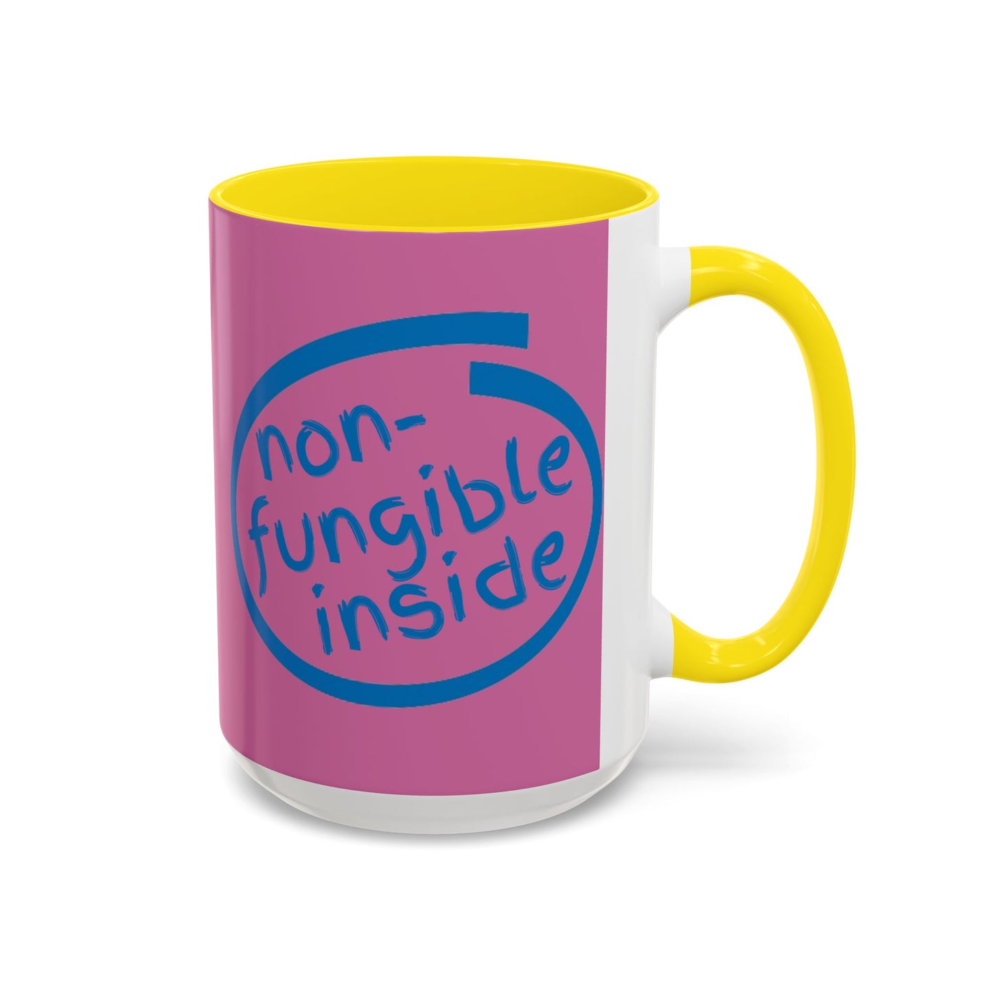 Non-Fungible Inside Pink Accent Mug by cypherpunkgear.com