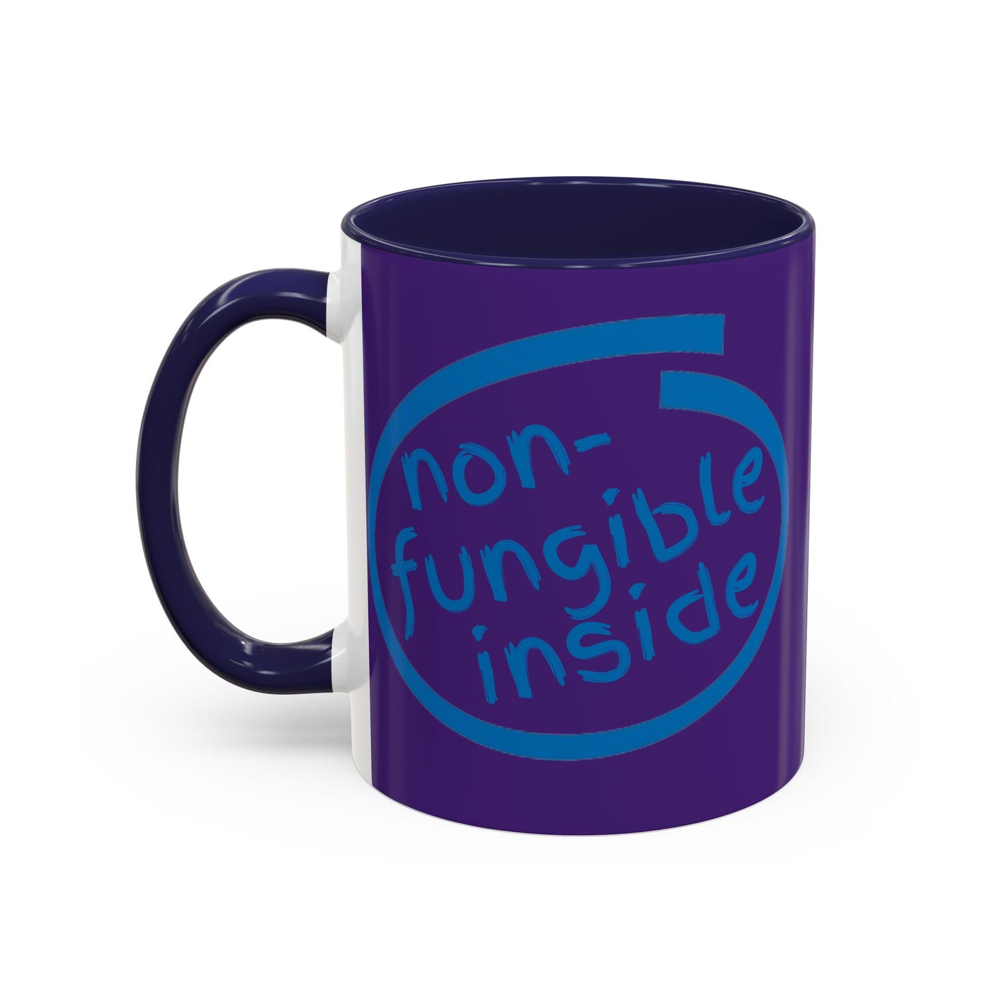 Non-Fungible Inside Purple Accent Mug by cypherpunkgear.com