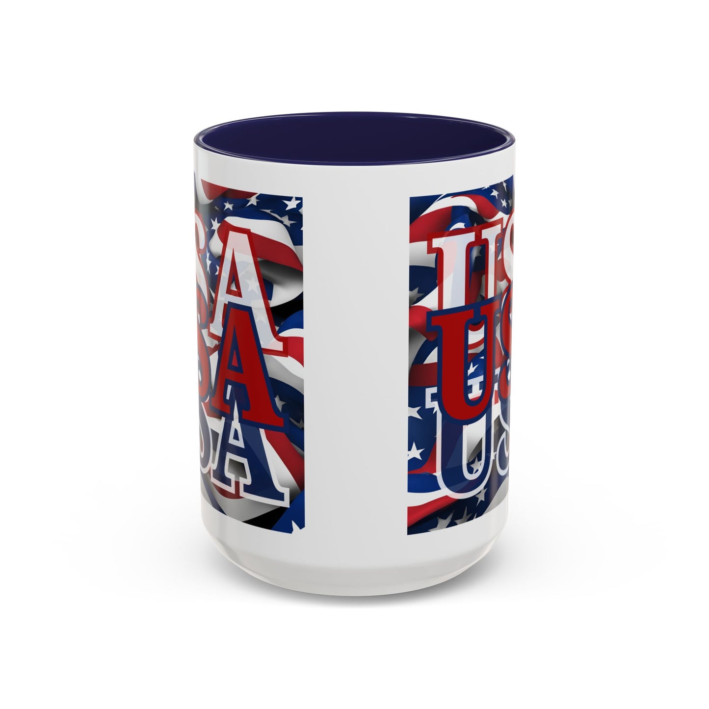 USA Red font Center Patriot Accent Mug by cypherpunkgear.com