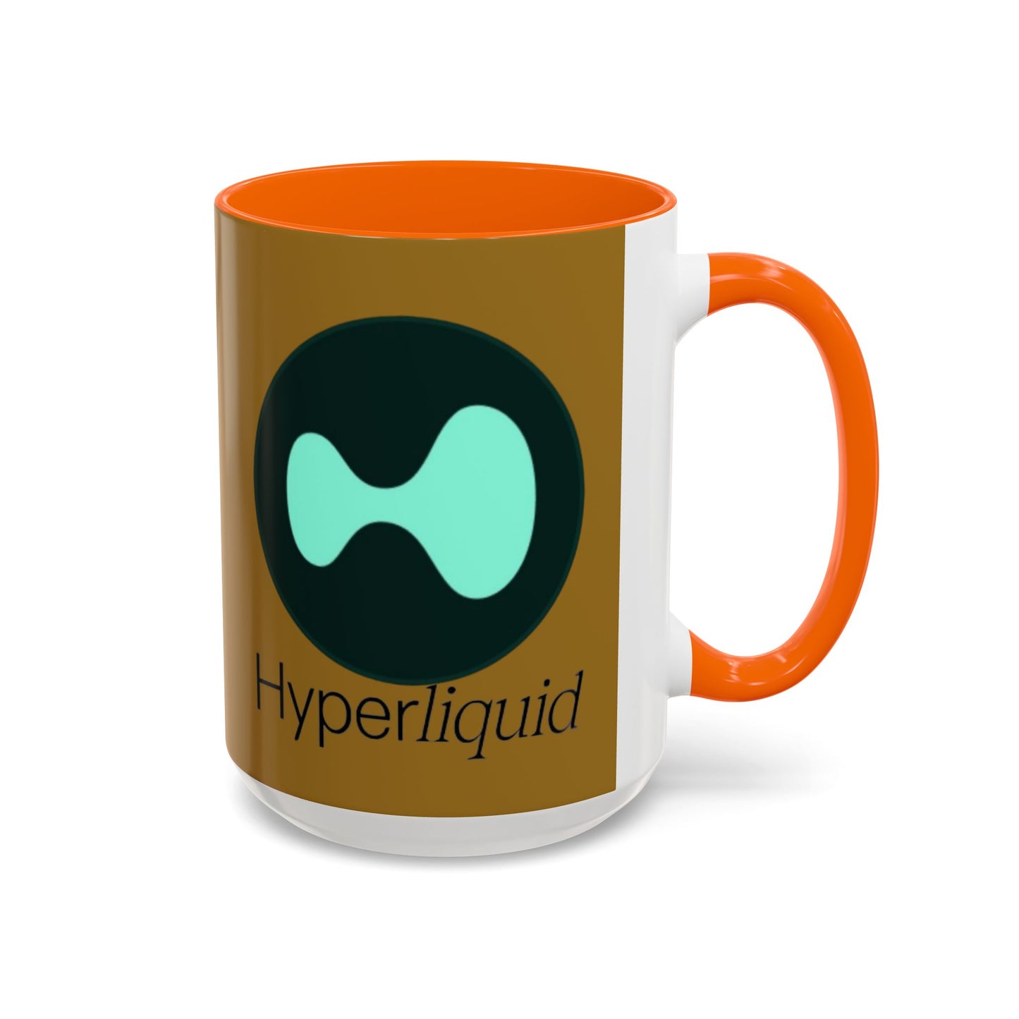 Hyperliquid Black font Brown Accent Mug by cypherpunkgear.com