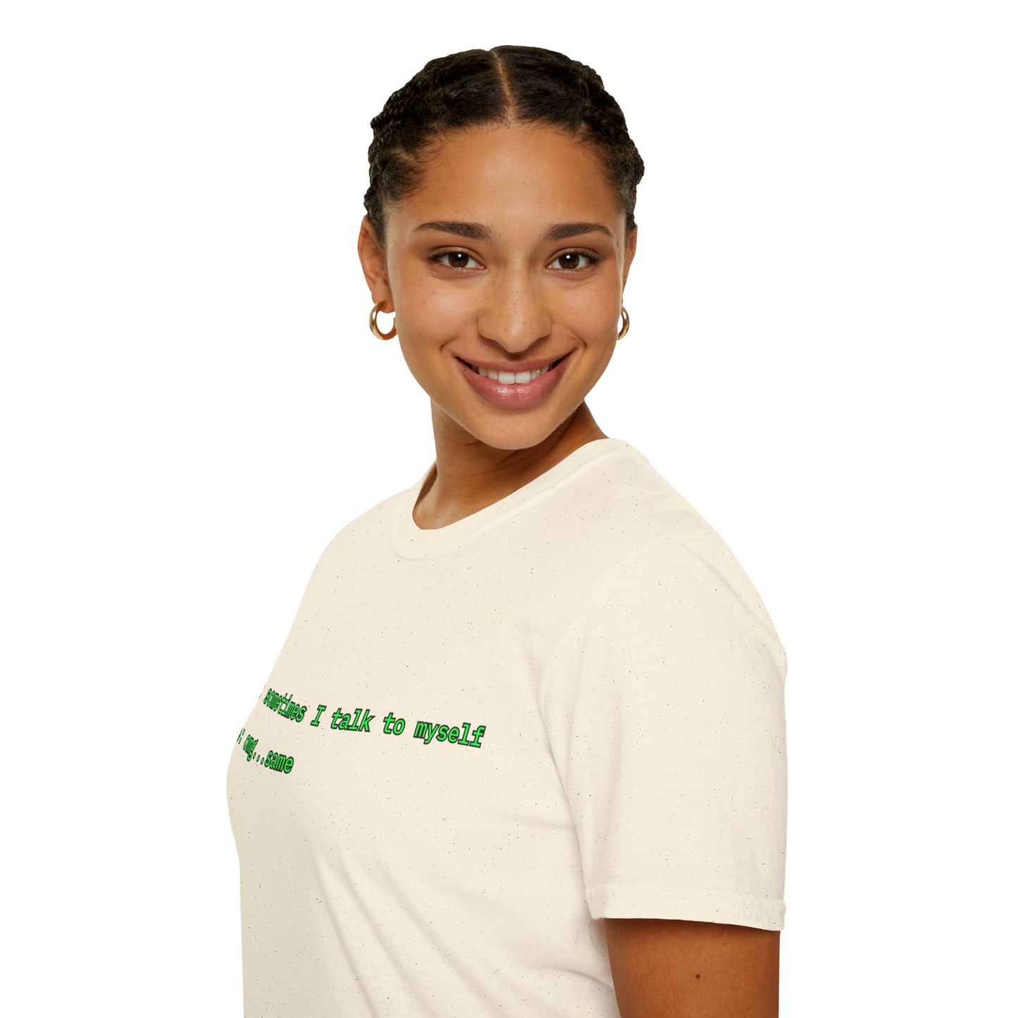 Sometimes I talk to myself - me: omg...same Light colors Unisex T-Shirt by cypherpunkgear.com