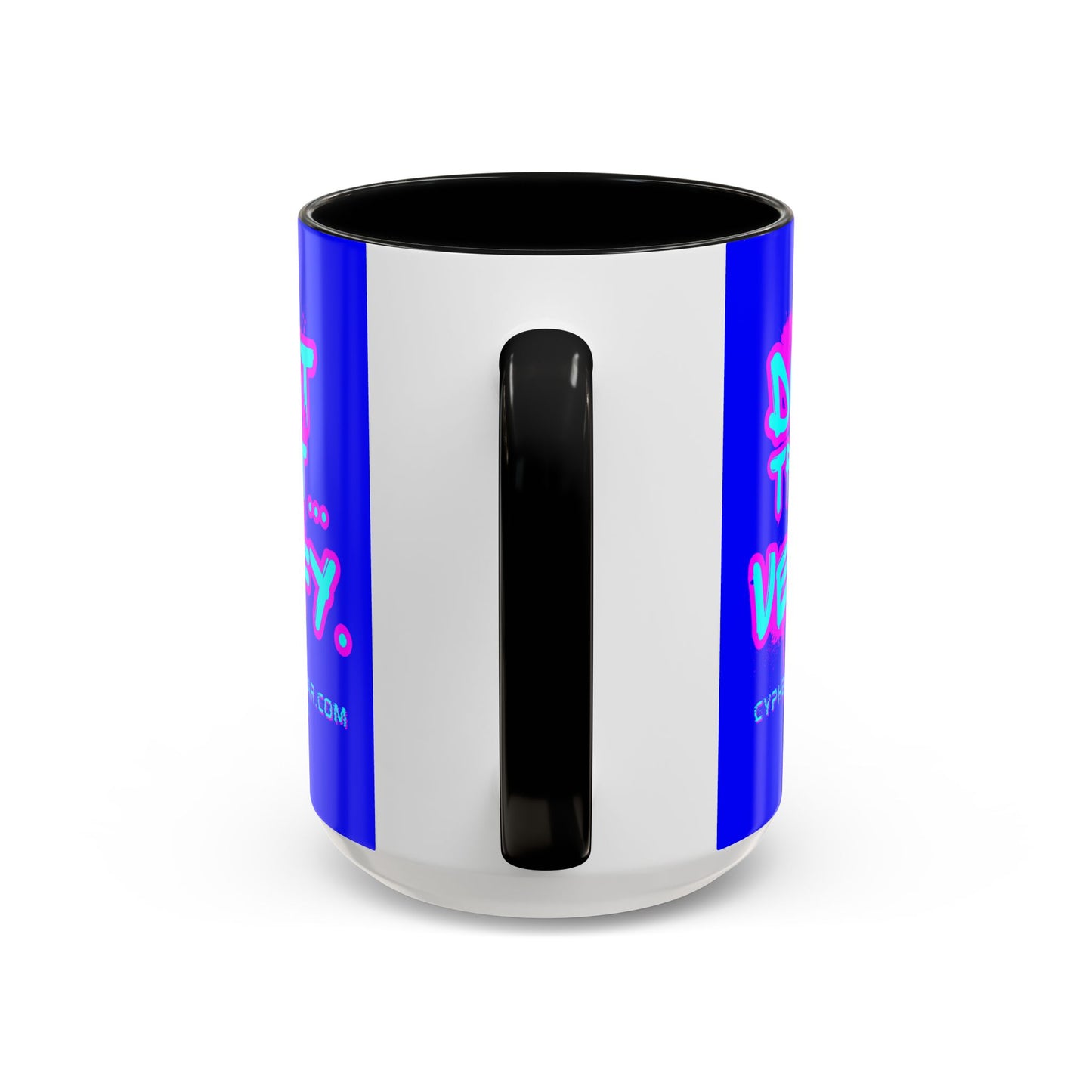 Don't Trust...Verify. Dark Blue Accent Mug by cypherpunkgear.com