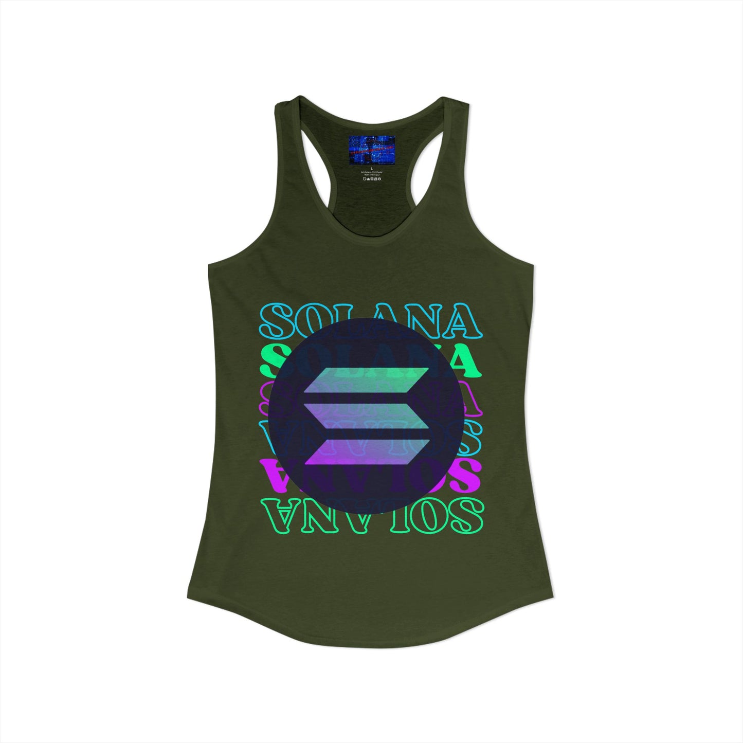 Solana, Solana, Solana (SOL) Women's Racerback Tank Top by cypherpunkgear.com