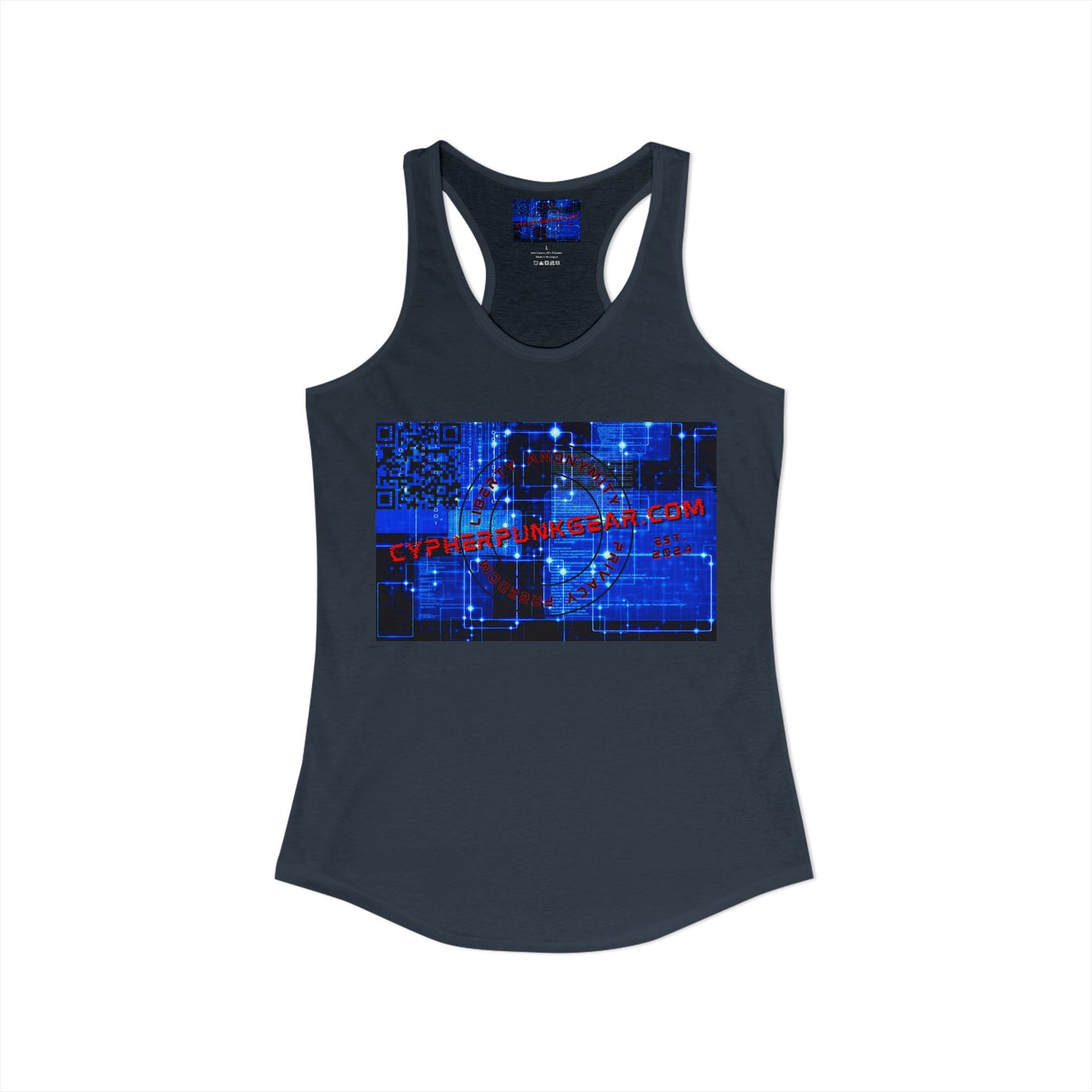 Cypherpunkgear.com logo Women's Racerback Tank Top by cypherpunkgear.com