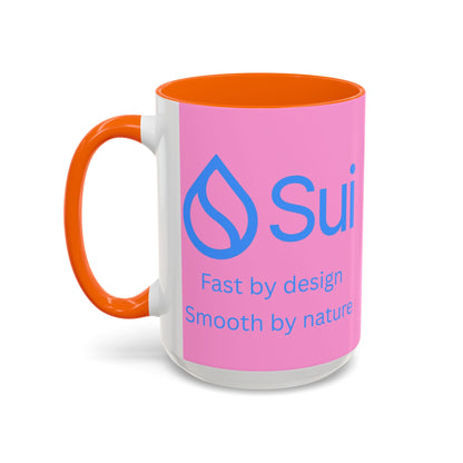 SUI Pink Accent Mug by cypherpunkgear.com