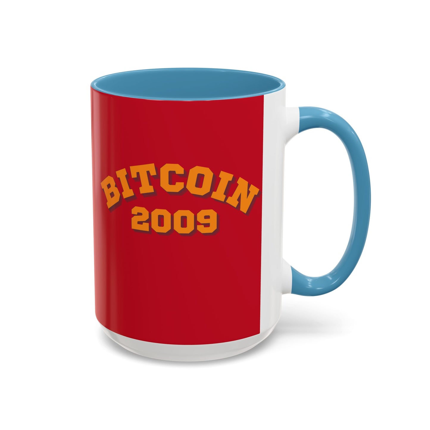 Bitcoin 2009 Red Accent Mug by cypherpunkgear.com