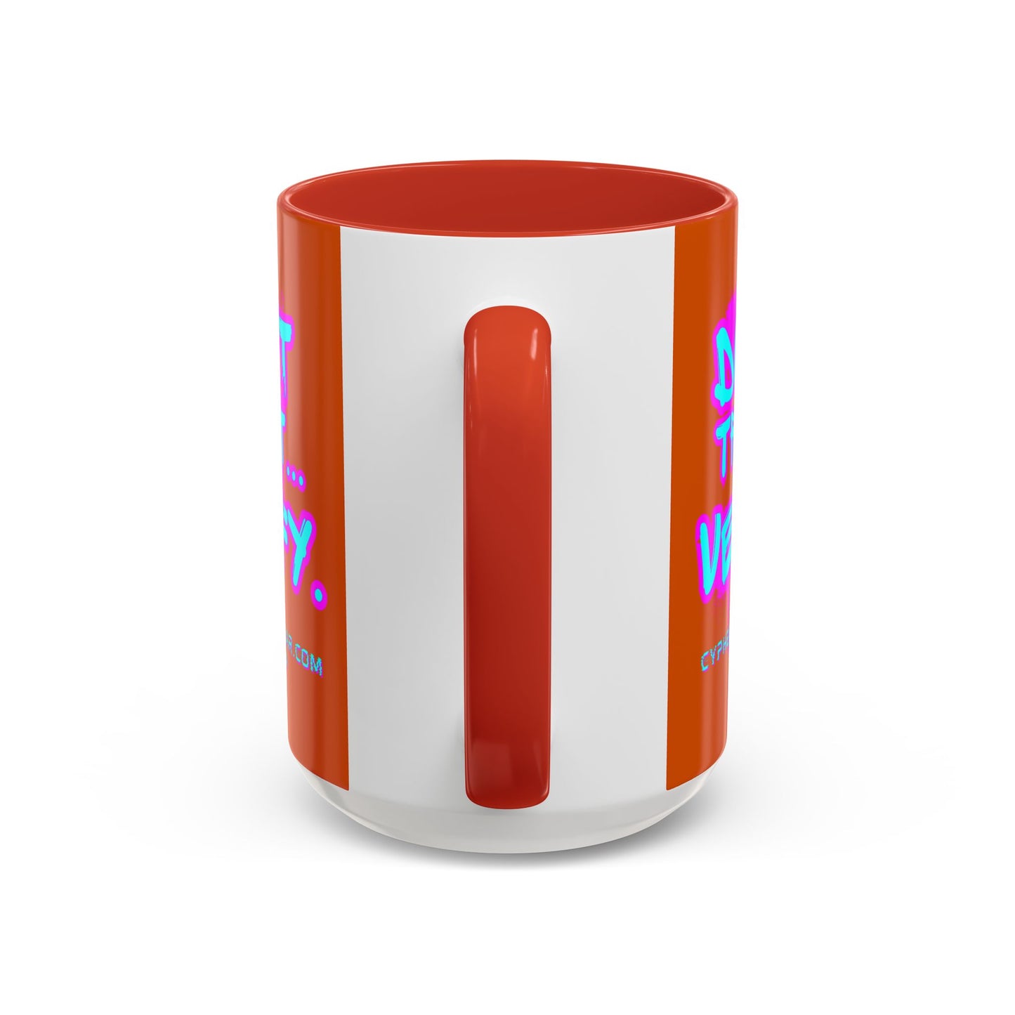 Don't Trust...Verify. Orange Accent Mug by cypherpunkgear.com