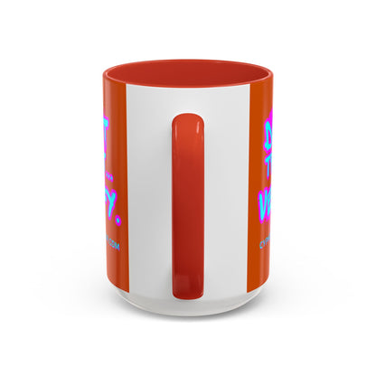 Don't Trust...Verify. Orange Accent Mug by cypherpunkgear.com
