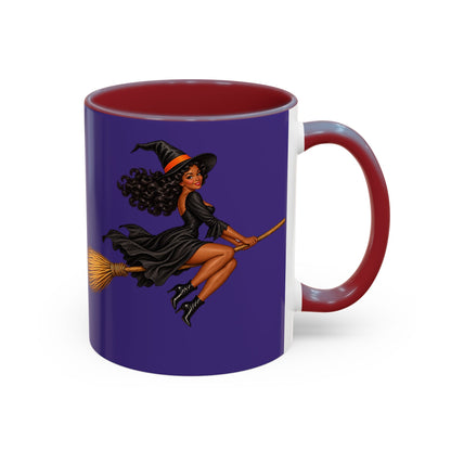 Velvet Vex Purple Accent Mug by CreepyCrafts.boo