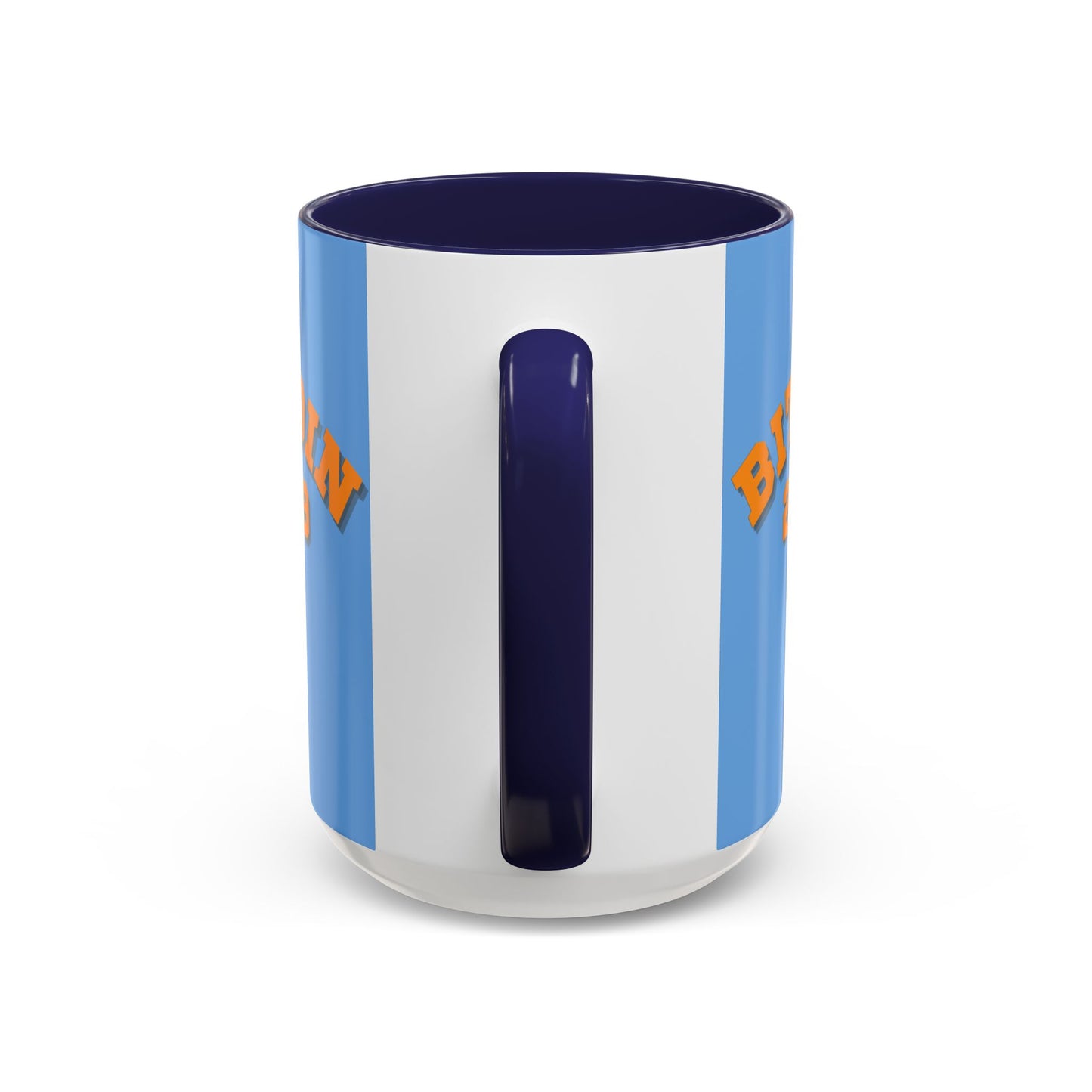 Bitcoin 2009 Light Blue Accent Mug by cypherpunkgear.com