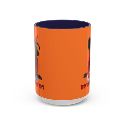 Is it Halloween yet? Orange Accent Mug by CreepyCrafts.boo