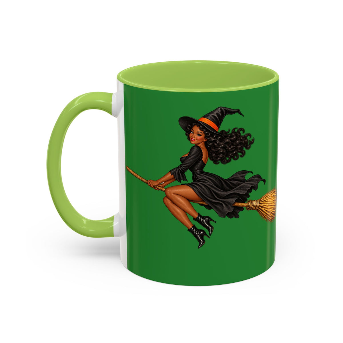 Velvet Vex Green Accent Mug by CreepyCrafts.boo