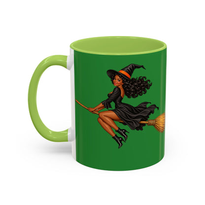 Velvet Vex Green Accent Mug by CreepyCrafts.boo