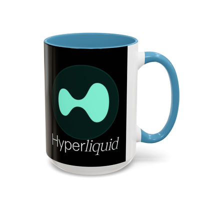 Hyperliquid White font Black Accent Mug by cypherpunkgear.com