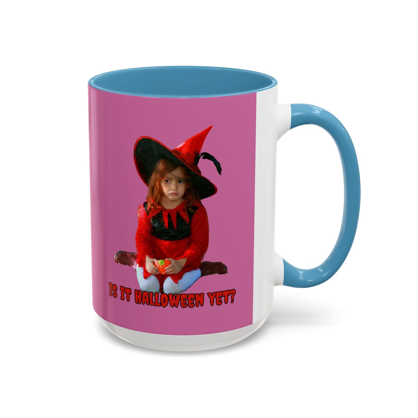 Is it Halloween yet? Pink Accent Mug by CreepyCrafts.boo