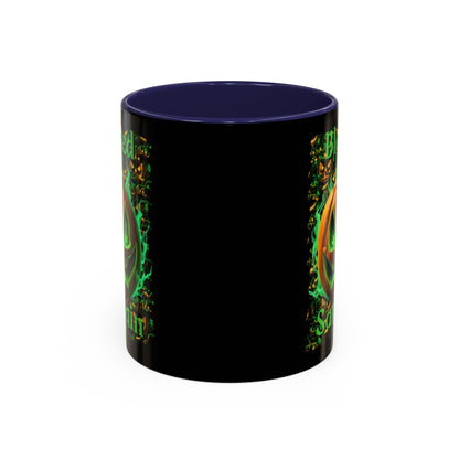 Blessed Samhain Green Jack Black Accent Mug by CreepyCrafts.boo